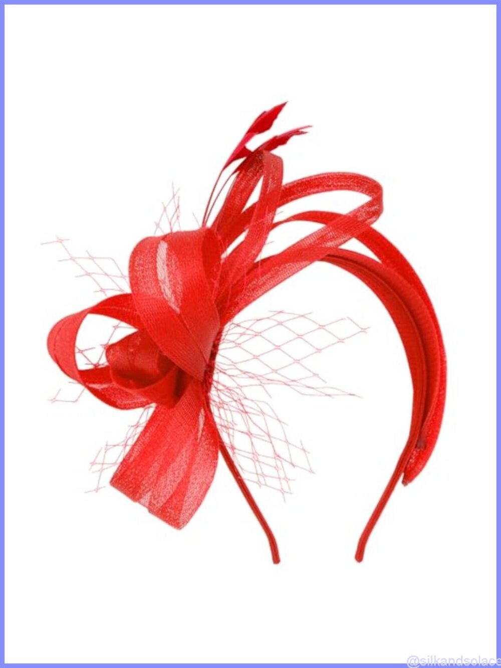 Fascinator Hat with Feathers & Headband for Derby Tea Party